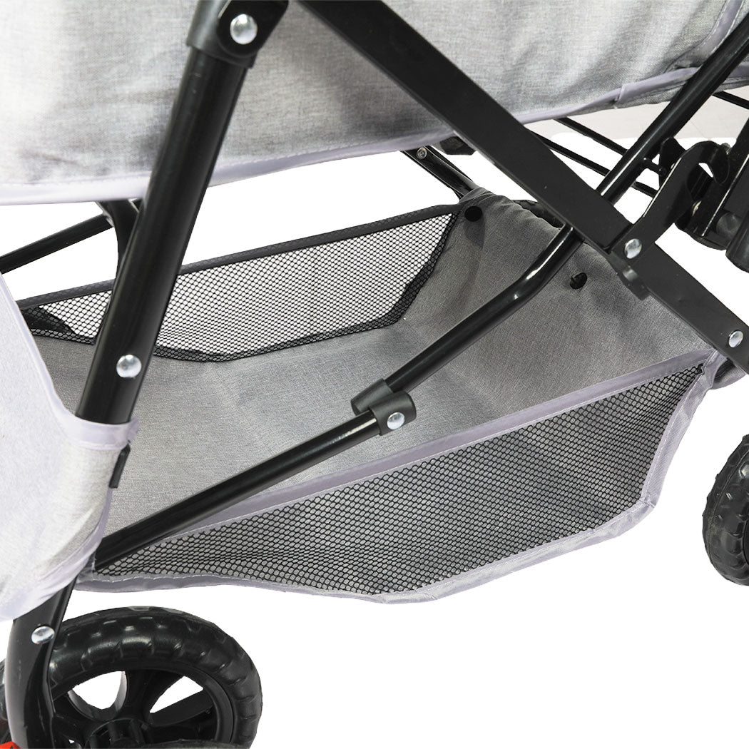 PaWz Pet Stroller Pram Dog Carrier Trailer Grey