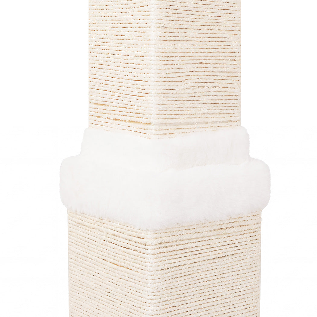 PaWz Cat Scratching Post 83cm Tall Sisal with Stable Base for Large Adults White