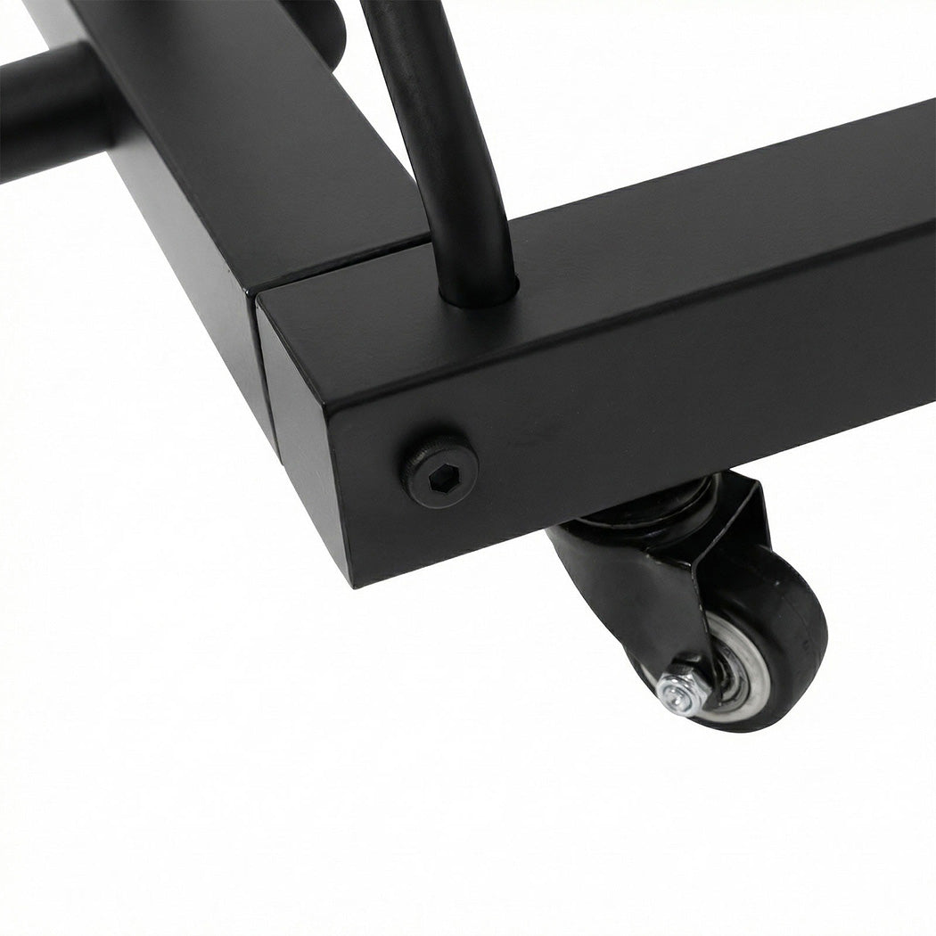 Centra Horizontal Bumper Plate Rack with Wheels Barbell Weight Storage Holder