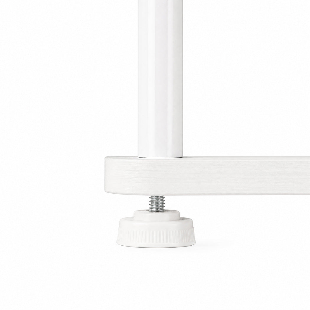 Levede Corner Bookshelf Adjustable Corner Bookcase Unit Living Room White