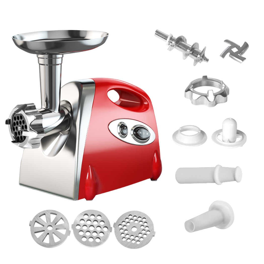 800W Electric Meat Grinder Mincer Sausage Red