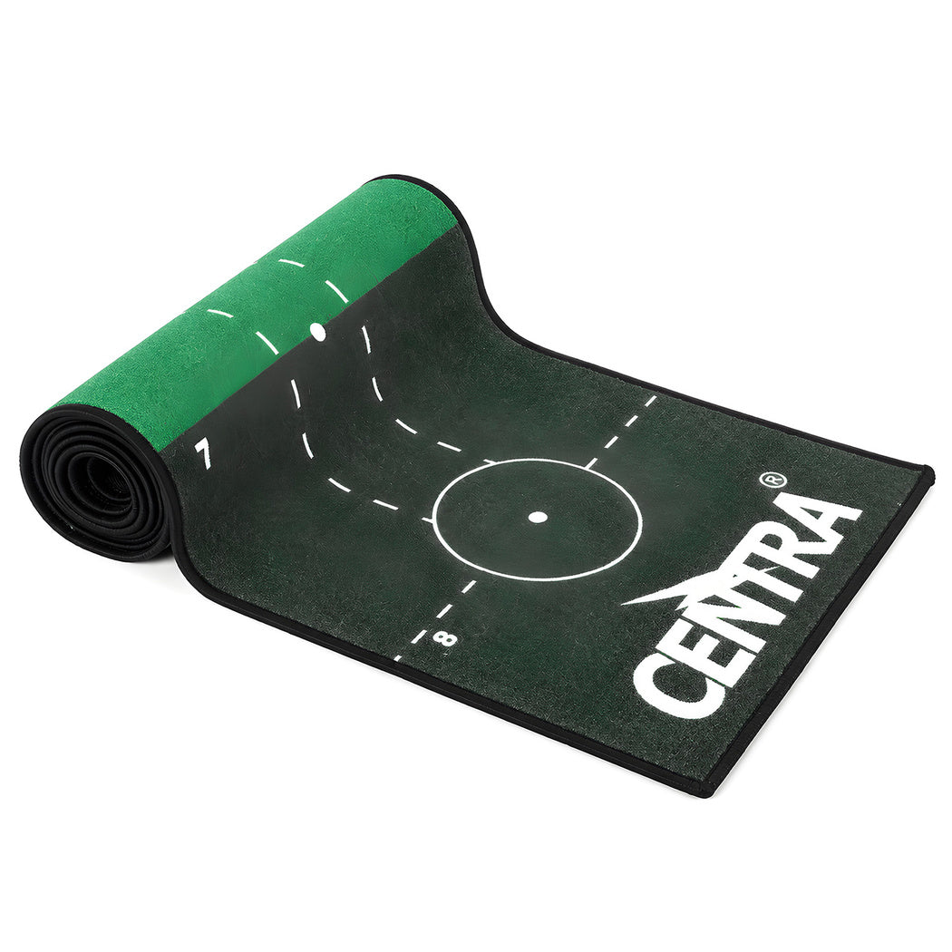 Centra Golf Putting Mat 3m Indoor Practice Non Slip Backing for Office Green