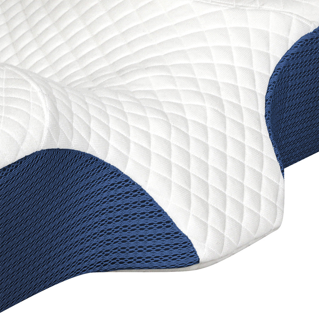 Dreamz Memory Foam Pillow Pillowcase Supprt Blue Rebound