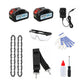 Traderight Mini Chainsaw Pole Saw Brushless 700W 2.49m Adjustable Head Blue