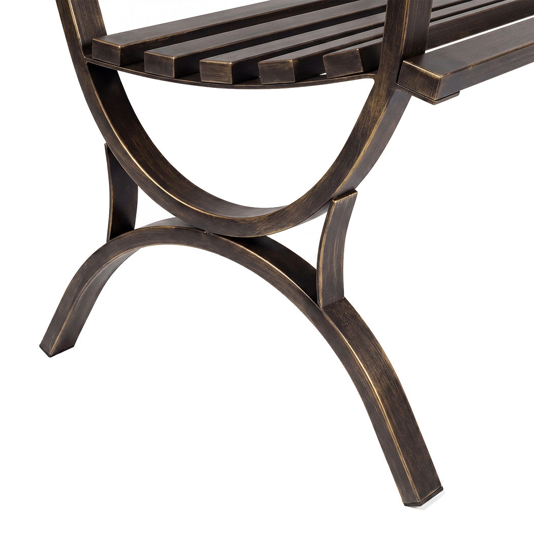 Levede Garden Bench Seat Outdoor Patio Park Lounge Backyard Chair Bronze 3 Seat