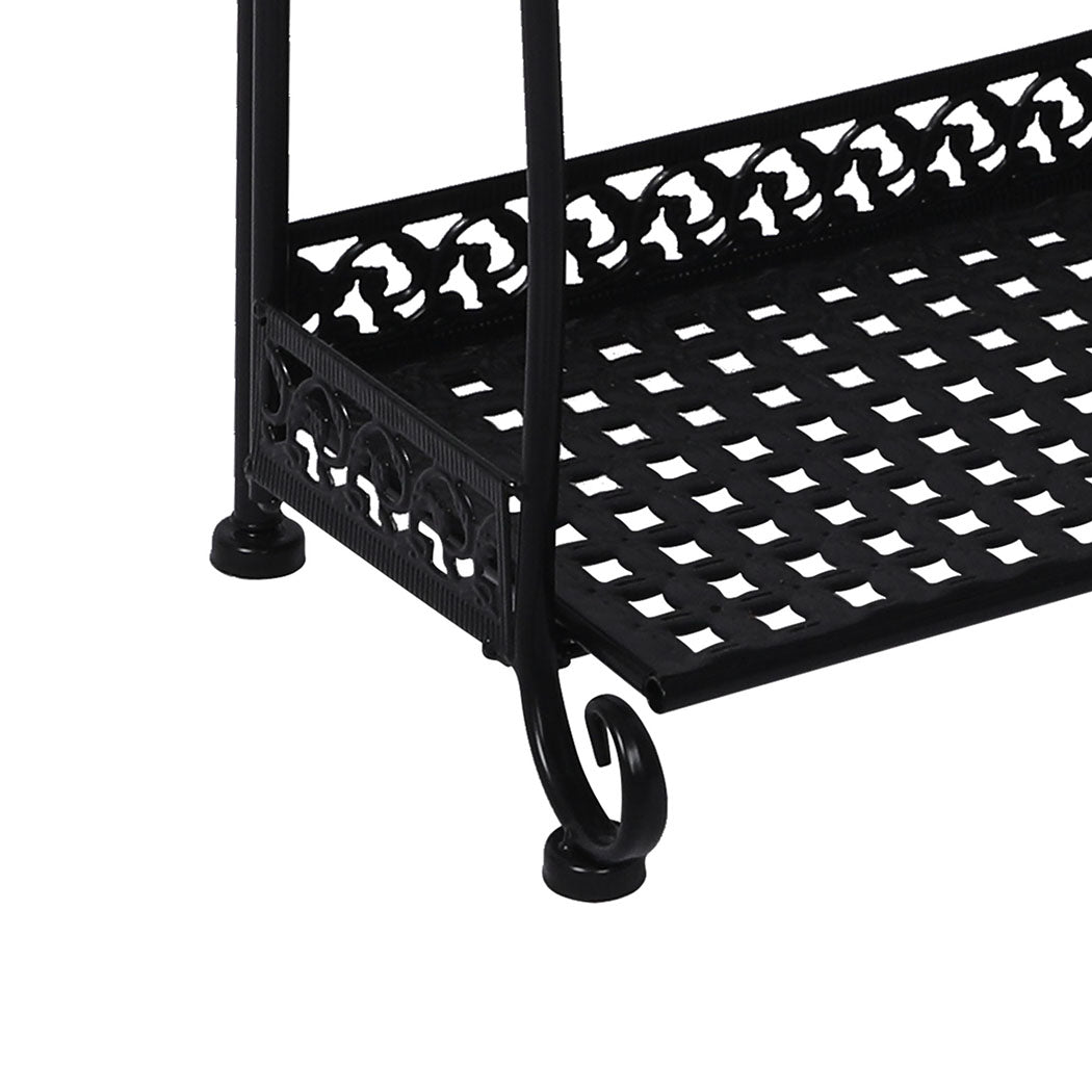 Levede Plant Stand 4 Tiers Outdoor Indoor Black