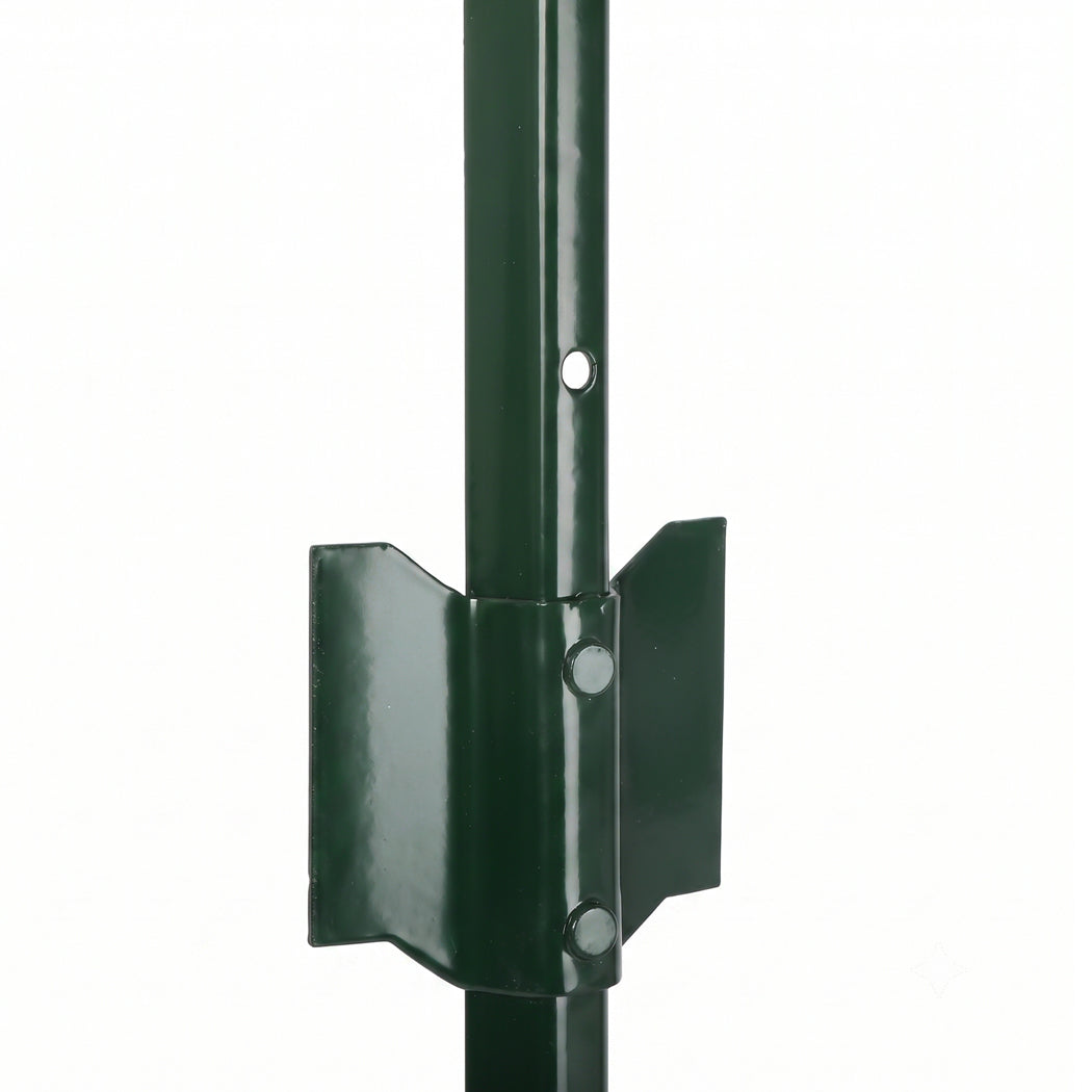 Garden U Fence Posts No Dig Metal Stakes Outdoor Yard Green 3ft 10Pack Green