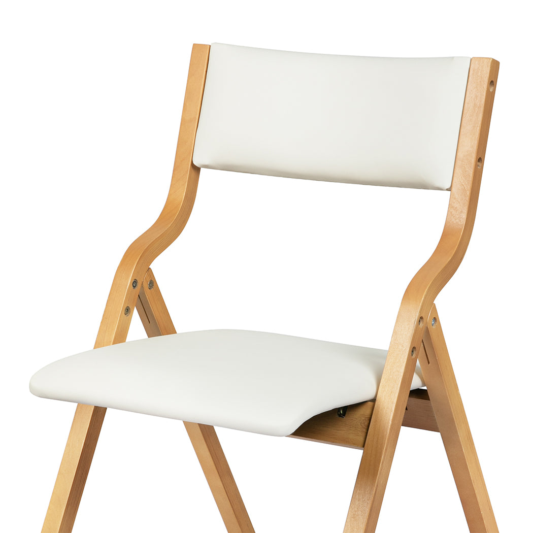Levede 4x Dining Chairs Foldable PU Beige
