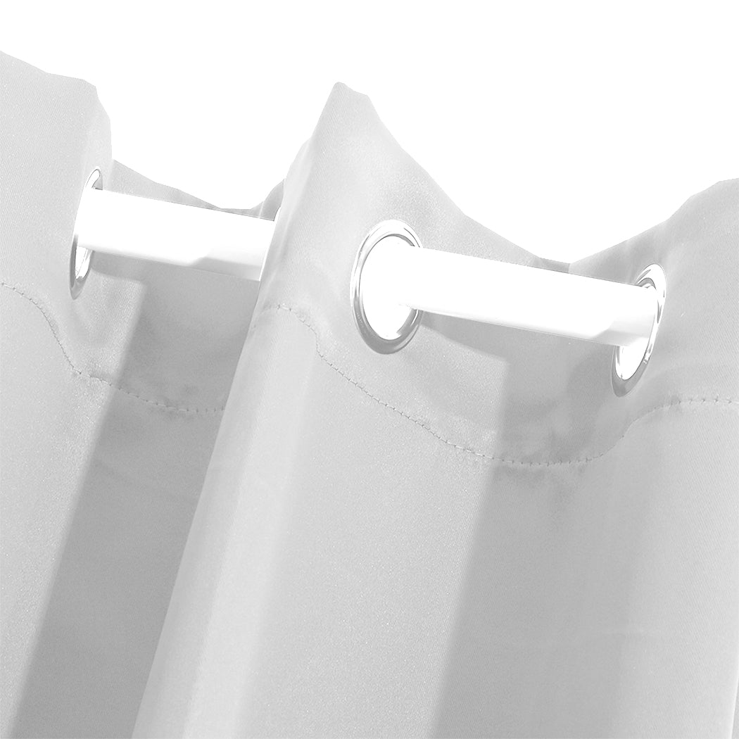 2x Blockout Curtains Panels 3 Layers Grey