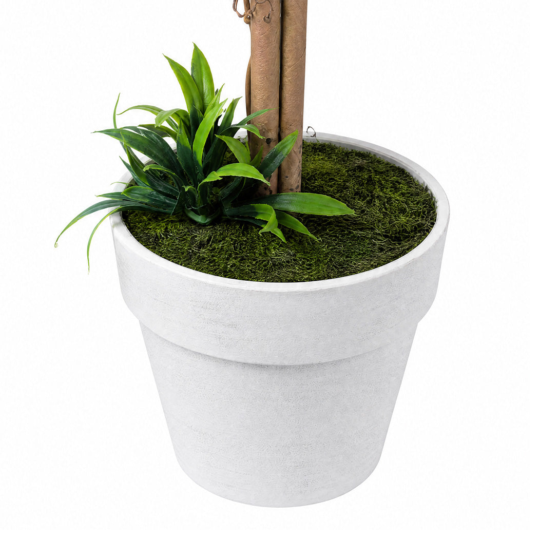 Lambu Artificial Plants Faux Lavender Topiary Set of 2 for Front Door Green