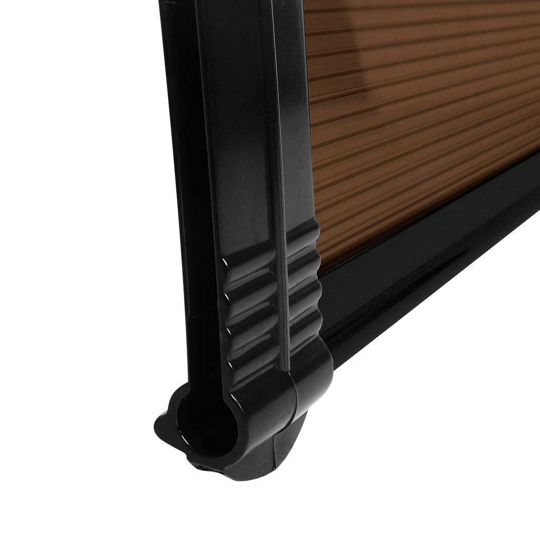 Mountview Window Door Awning Outdoor 1M X 1.5M Brown 1x1.5M
