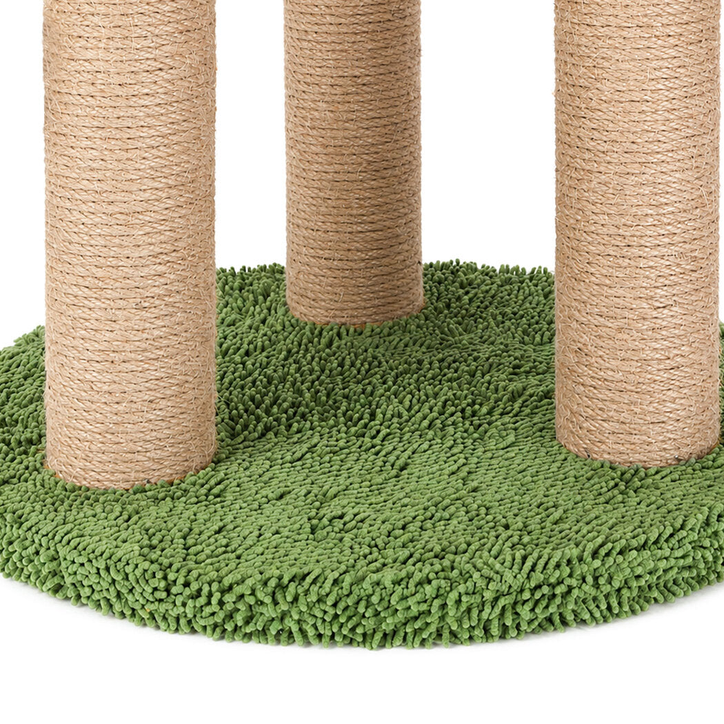 PaWz Cat Scratching Post 3 Heights Sisal Balls for Indoor Kitten Adult Green