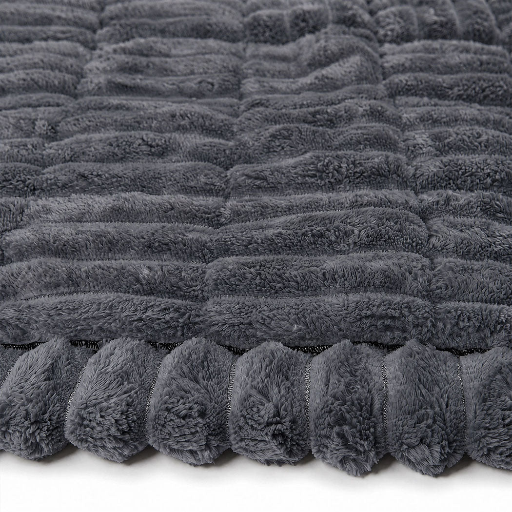 Marlow Sofa Cover Lounge Plush Pet Couch Cover Non-Slip Dark Grey 70x150cm