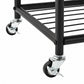 Levede Clothes Rack Heavy Duty Garment Rack 2 Shelf Locking Wheels Bedroom Black