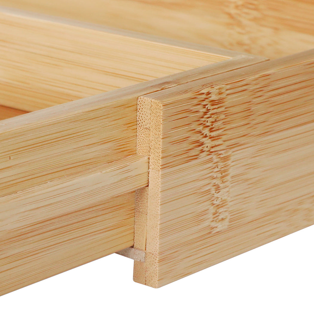 Toque Bamboo Expandable Kitchen Drawer Organizer Storage
