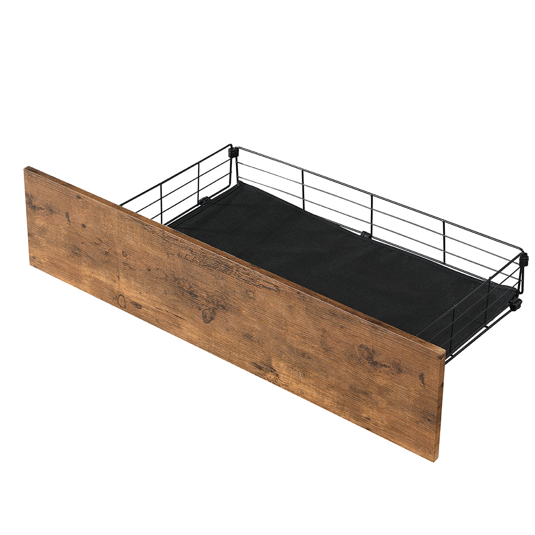 Levede Double Bed Frame RGB LED 4 Drawers USB