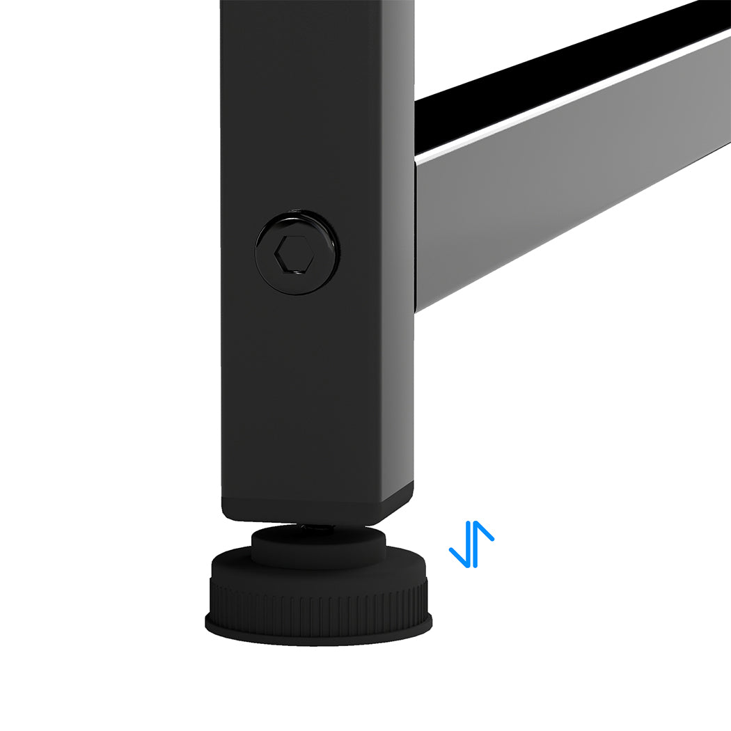 Levede L Shaped Gaming Desk with Storage Drawers Black