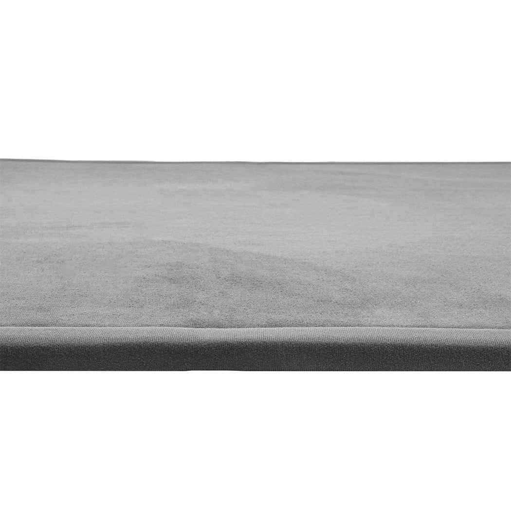 Marlow Coral Velvet Area Rugs Large Mat 150x200cm Grey