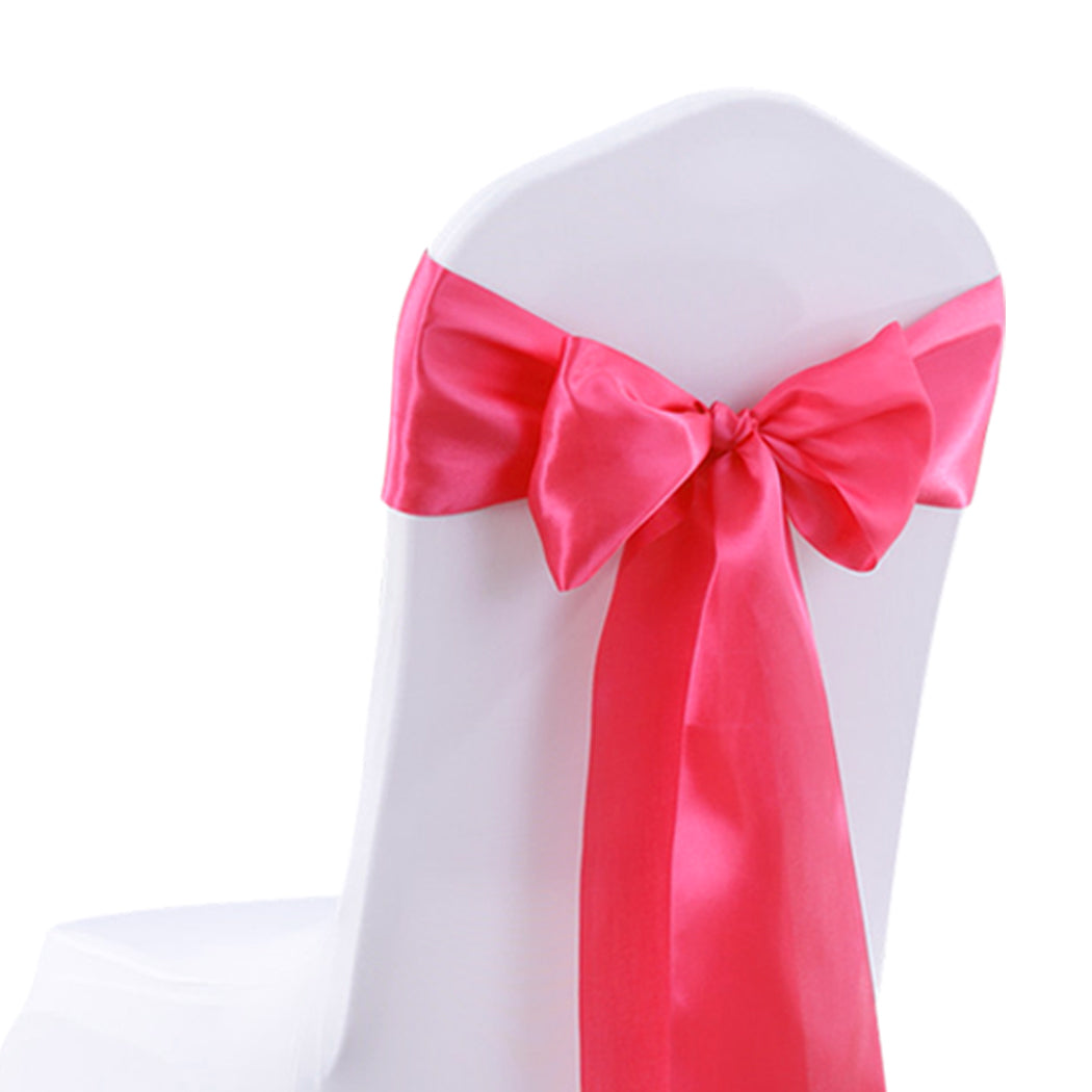 50x Satin Chair Sashes Cloth Cover Wedding Mauve