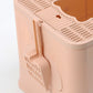 PaWz Foldable Cat Litter Box Tray Enclosed Pink