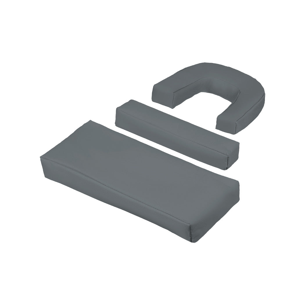 Levede Foldable Beach Lounge Chairs with Face Hole Grey