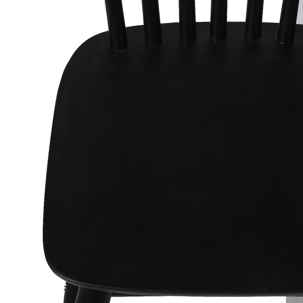 Levede 4x Dining Chairs Kitchen Winsor Black