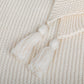 DreamZ Knitting Throw Blanket Cushion Beige