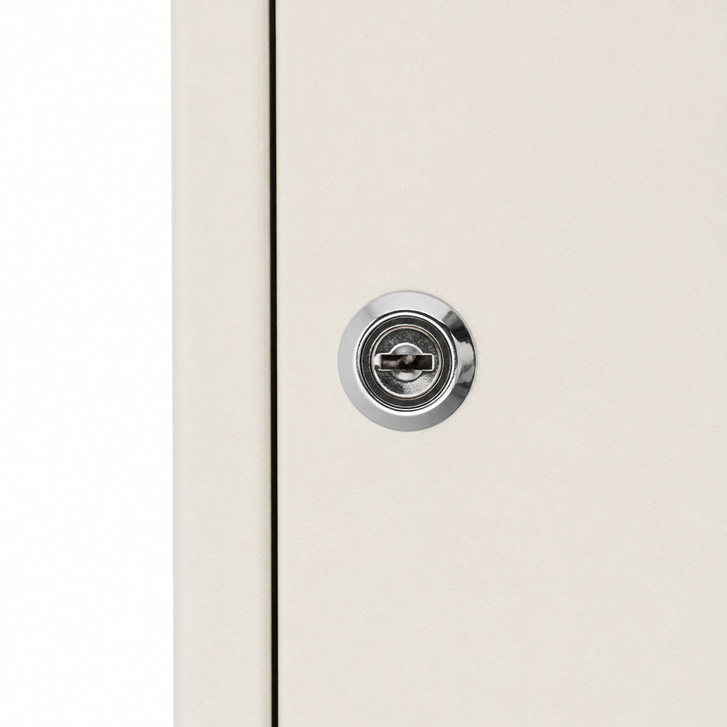 Levede Key Safe Cabinet 42-Key Wall Mount Steel Lock Box White