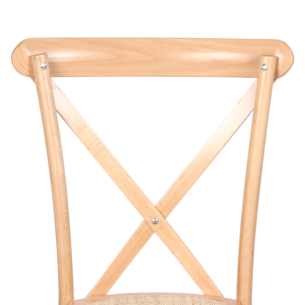 Levede 2X Dining Chairs Cross Back Chair