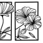 Yezi Metal Wall Art 4Pcs Floral Minimalist Line Decor