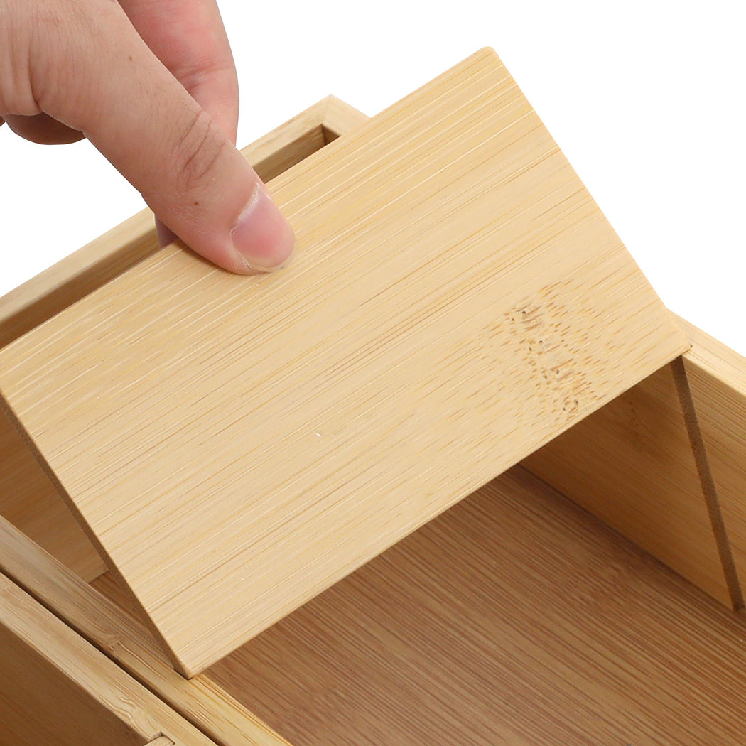 Toque Bamboo Drawer Organizer Multi-Use Storage Box