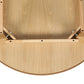 Levede Dining Table Round Rubberwood Base 100cm Natural 100 CM