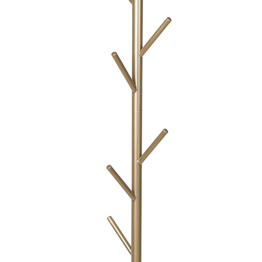 Levede Coat Rack Hat Clothes Stand Hanger Gold
