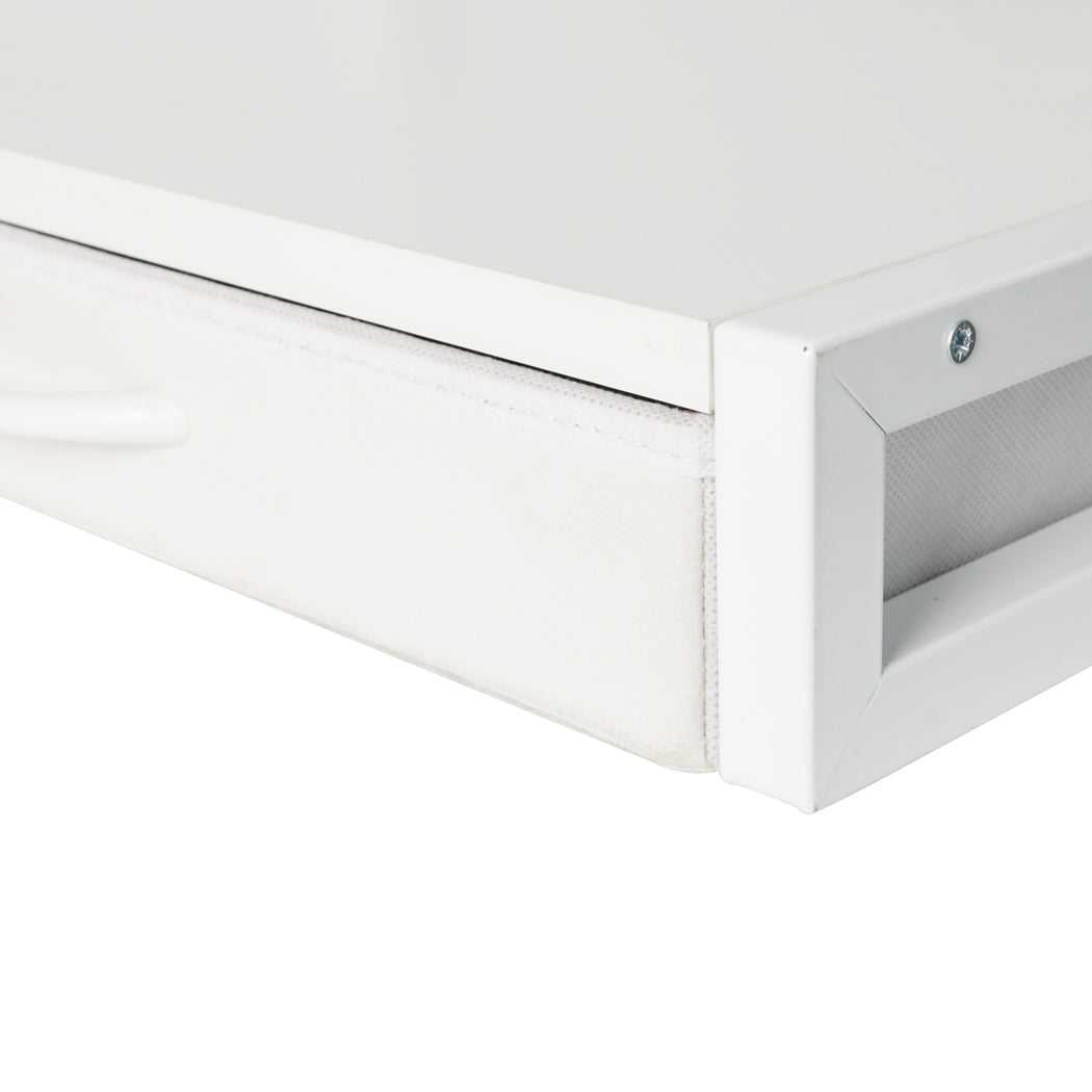 Levede 2 Tier Printer Stand Storage Shelf Desk Organiser Rack Drawer Office