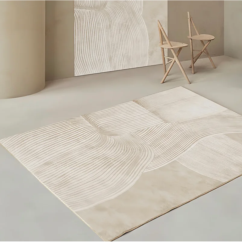 Imitation Cashmere Rug Wabi-Sabi Style White 200cm x 300cm