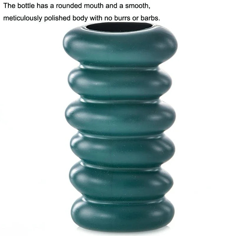 Imitation Glaze Porcelain Spiral Vase for Wet & Dry Flower