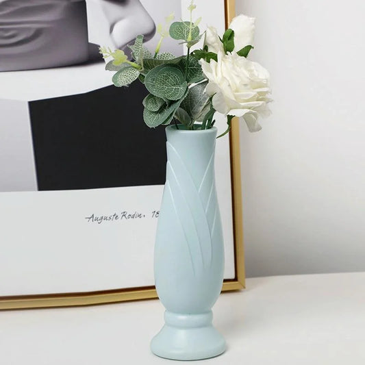 Imitation Porcelain Petal Vase for Drop-proof Home Decor