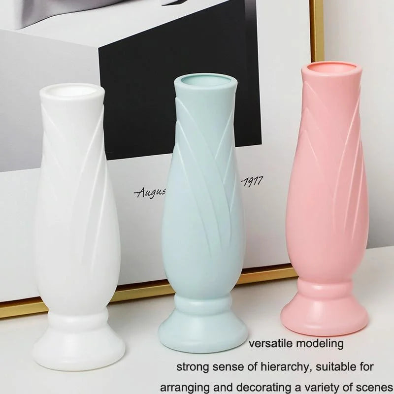 Imitation Porcelain Petal Vase for Drop-proof Home Decor