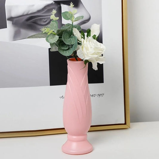 Imitation Porcelain Petal Vase for Drop-proof Home Decor
