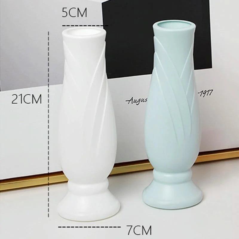 Imitation Porcelain Petal Vase for Drop-proof Home Decor