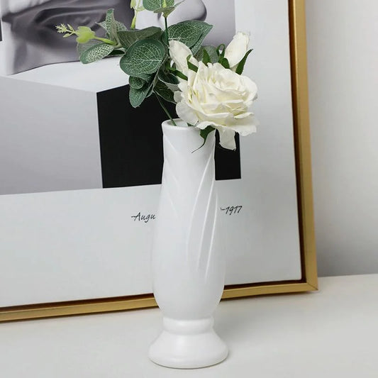 Imitation Porcelain Petal Vase for Drop-proof Home Decor