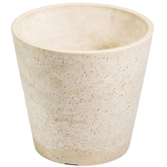 Imitation Stone Pot (White / Cream) - 20cm