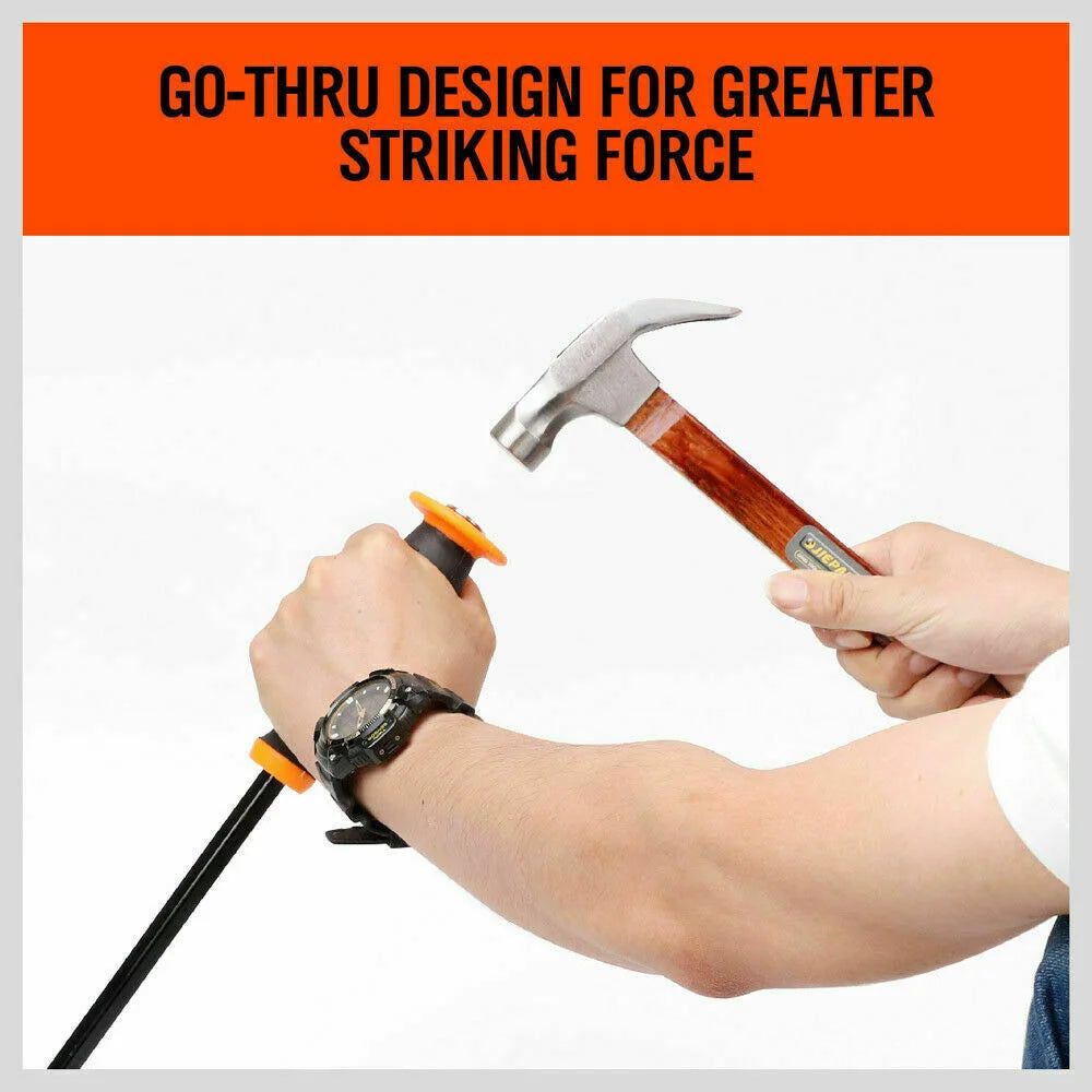Impact Pry Bar Set 3Pc Crowbar Nail Puller Go-Through