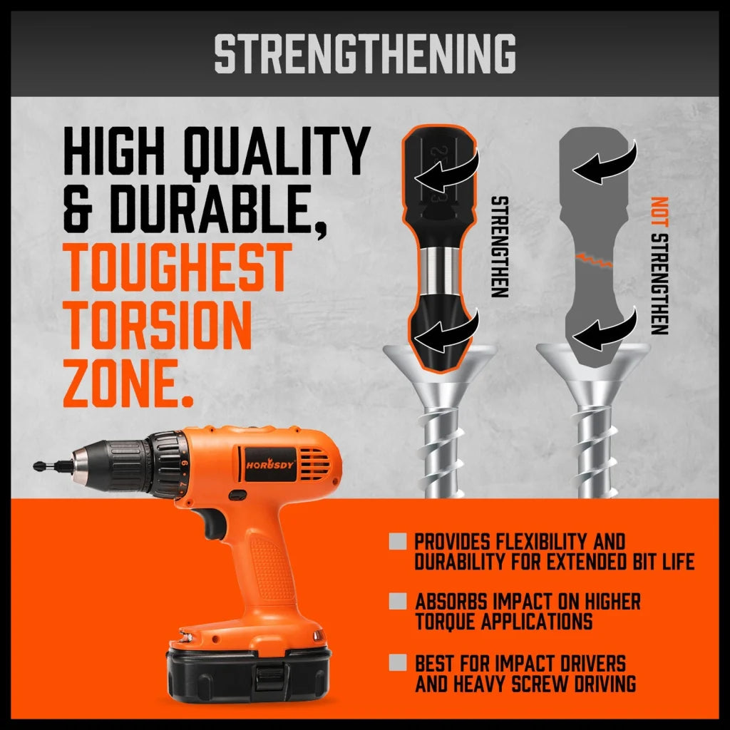Impact Screwdriver Bit Set 26Pc Magnetic Drill Holder Quick