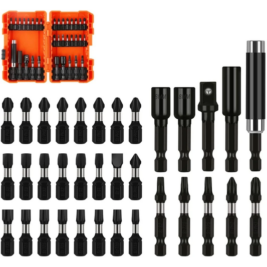 Impact Screwdriver Bit Set 34Pc Nut Driver Magnetic Drill