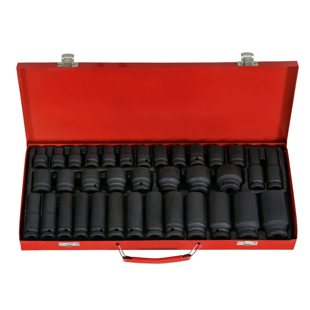Impact Socket Set 35pcs 1/2’’ Drive Metric 8-32mm with Case
