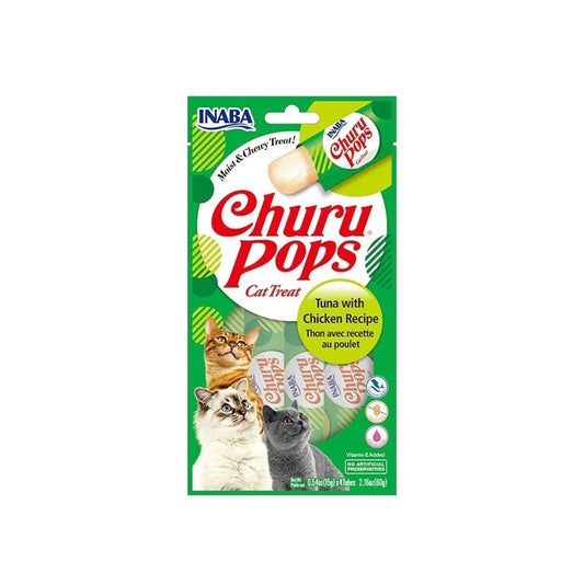 INABA Churu Pops Tuna with Chicken Recipe (15G X 4) - 6PK