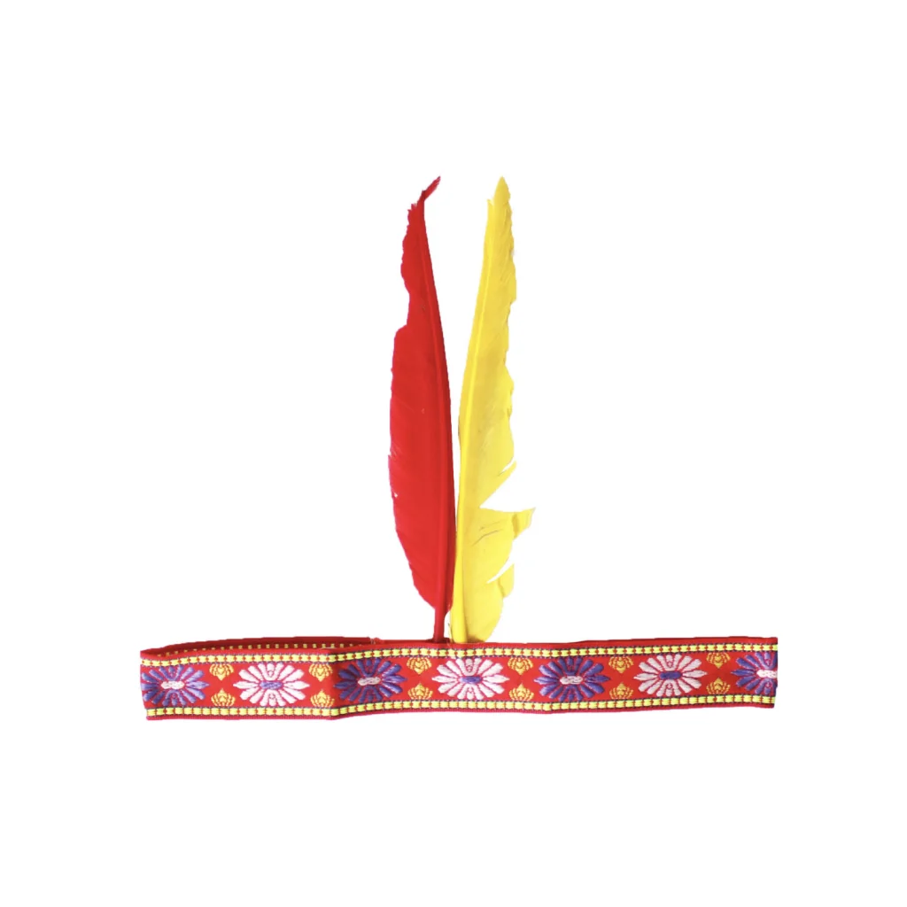 INDIAN Two Feather Headband Headdress Fancy Dress Native