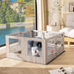 Dog kennel with indoor pen tempered w