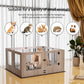 Indoor Dog Pen Tempered Glass Kennel w Pad pet